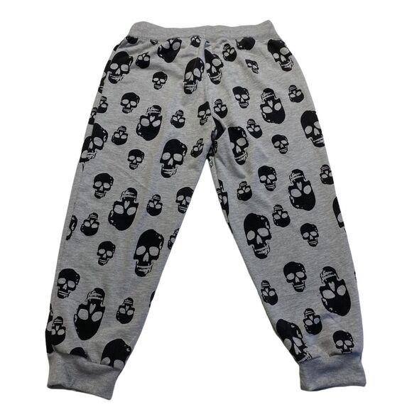 Coco Limon Cropped Skull Skeleton Joggers Gray Halloween Horror Spooky Sz M - Picture 2 of 11